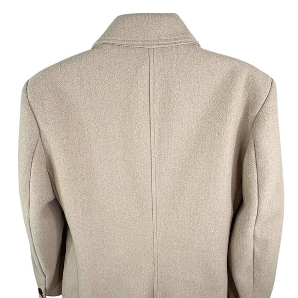 Preppy Academia Zara Soft Camel Two Button Front Coat Women’s L Midi Fall Winter - Picture 7 of 12